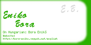 eniko bora business card