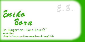 eniko bora business card